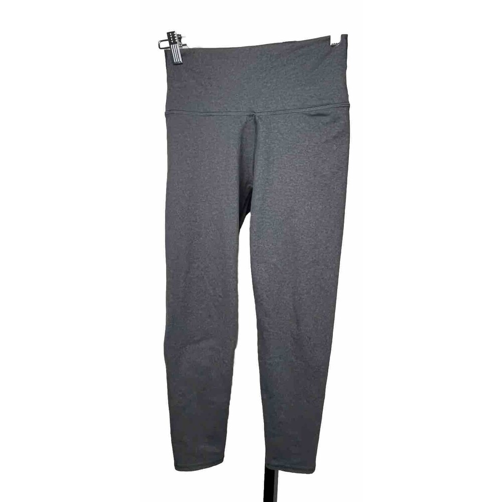 Aerie Gray High Waist Pocket Leggings Small Short Stretch Chill Play Move Yoga